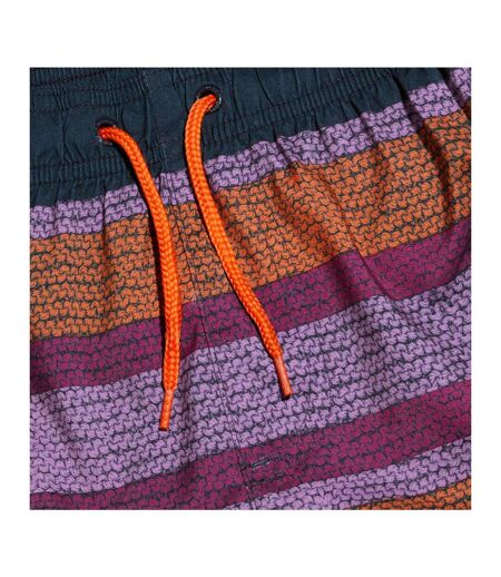 Mens Placement Leisure Swim Shorts Navy Orange Speedo