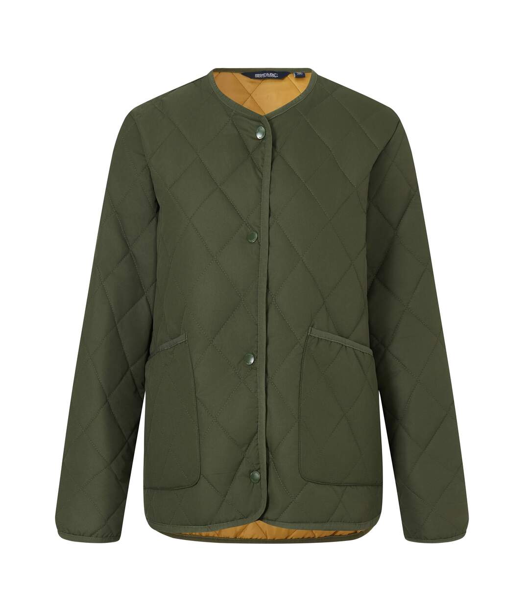 Womens/ladies Maia Quilted Padded Jacket Dark Khaki Wood Brown Regatta-2
