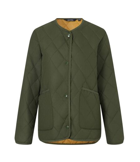 Womens/ladies Maia Quilted Padded Jacket Dark Khaki Wood Brown Regatta