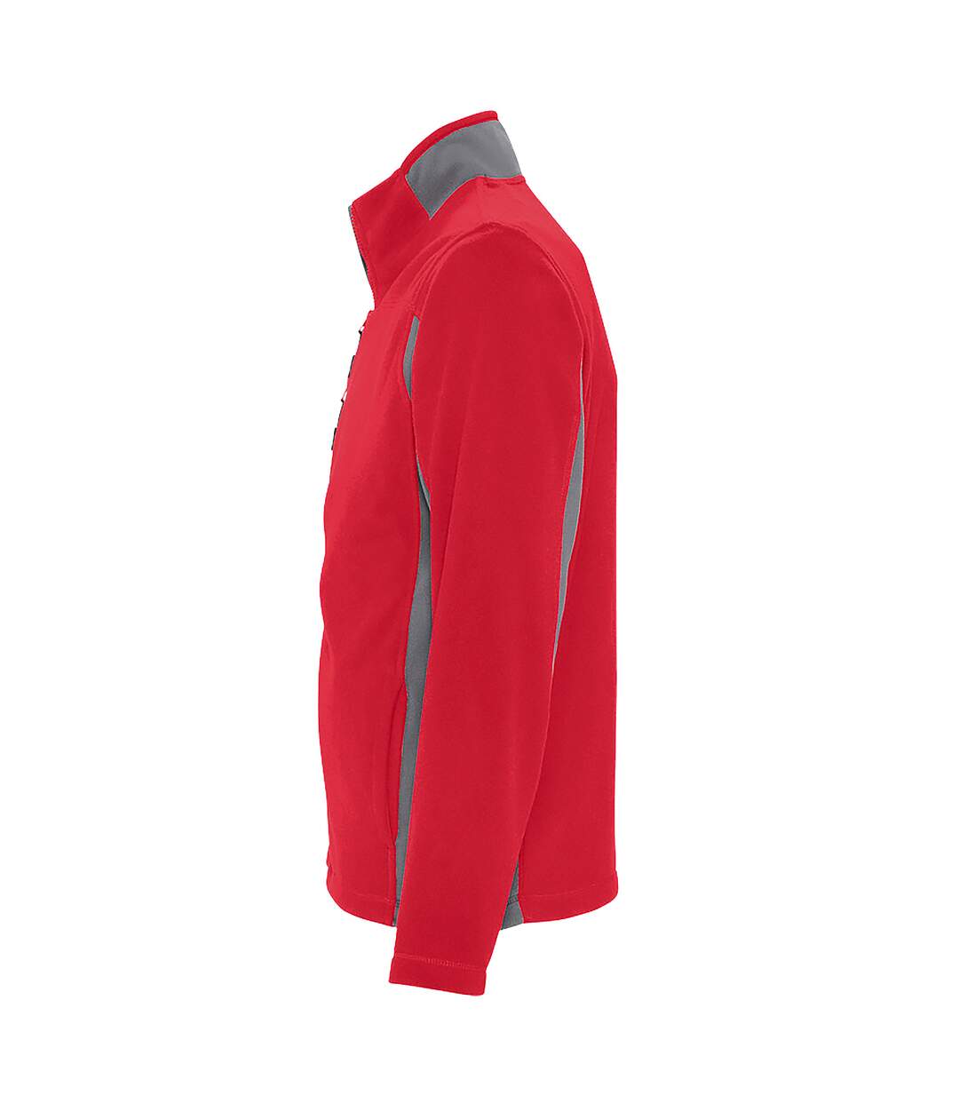 SOLS Mens Nordic Full Zip Contrast Fleece Jacket (Red/Medium Grey) - UTPC409