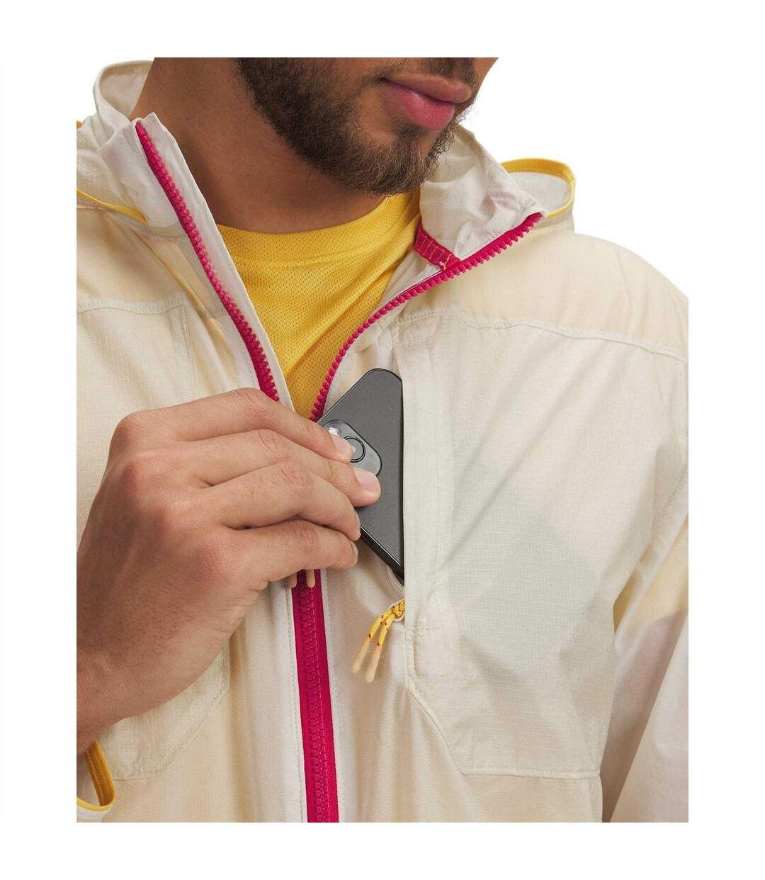 Mens Trail Run Patterned Hooded Jacket Brown Under Armour-4