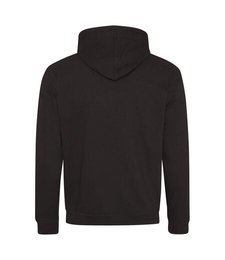Awdis Varsity Hooded Sweatshirt / Hoodie (Jet Black / Fire Red) - UTRW165