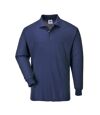 Portwest Mens Genoa Long-Sleeved Polo Shirt (Navy)