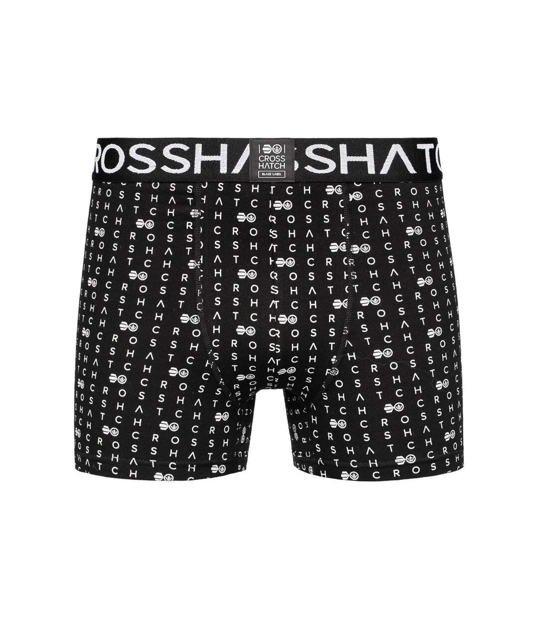 Pack of 3  Mens gridline boxer shorts  grey marl Crosshatch-2