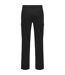 Mens Plain Straight Cargo Trousers Black Only-3