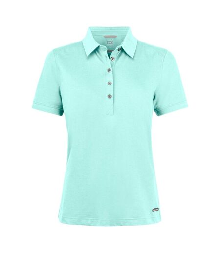 Womens/ladies Advantage Polo Shirt Light Turquoise Cutter & Buck