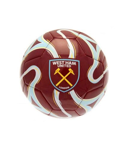 West Ham United FC - Ballon de foot COSMOS (Bordeaux / Bleu ciel) (Taille 5) - UTBS3398