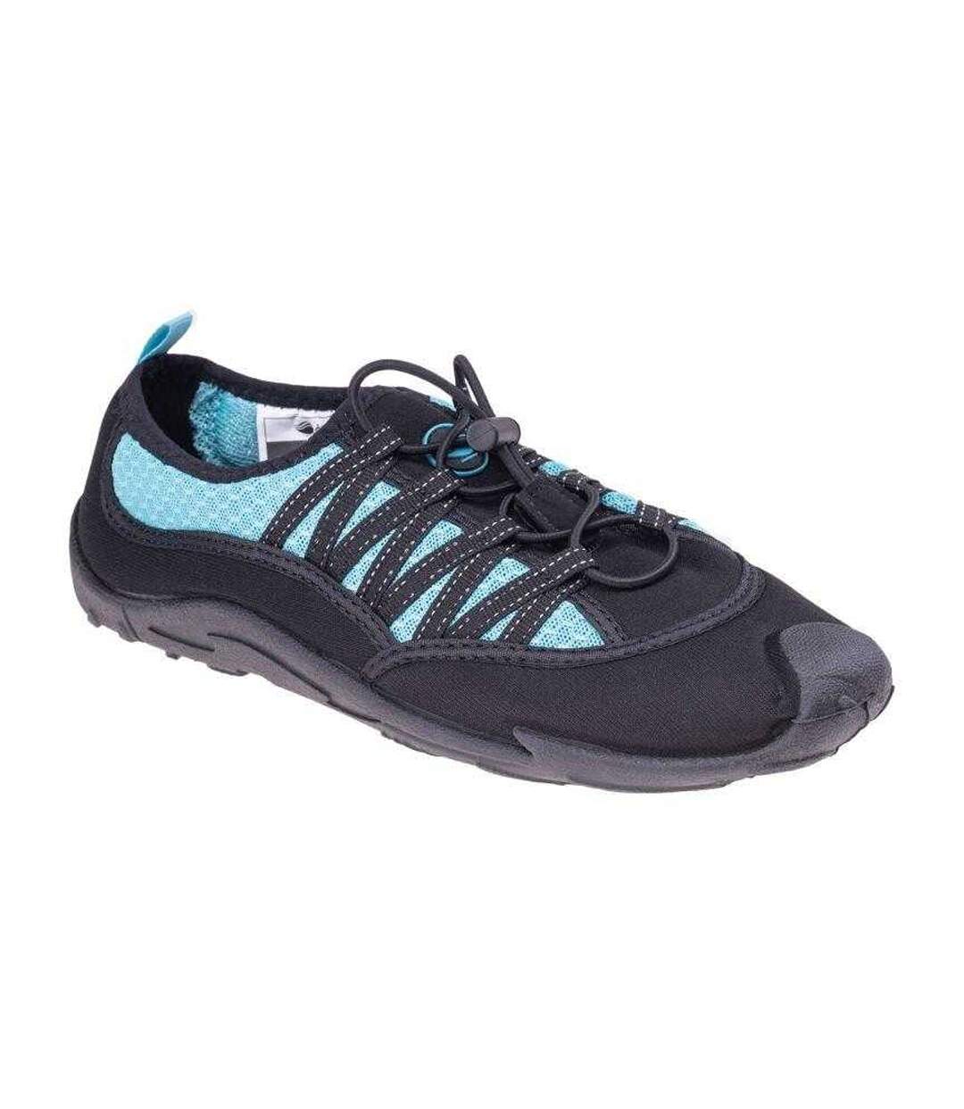 Womens/ladies Gimani Water Shoes Black Blue Aquawave-1