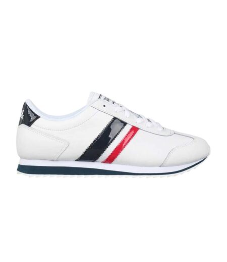 Baskets Motif/style À Rayures Russell Classic Homme Blanc Bleu Marine Rouge Lonsdale