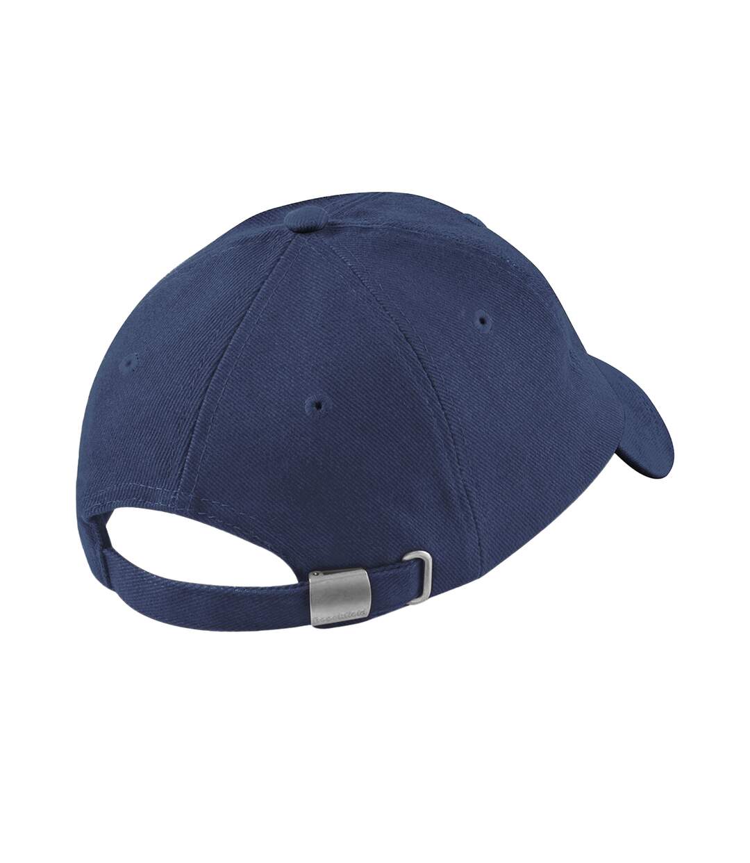 Unisex adult heavy brushed cotton low profile cap french navy Beechfield-2