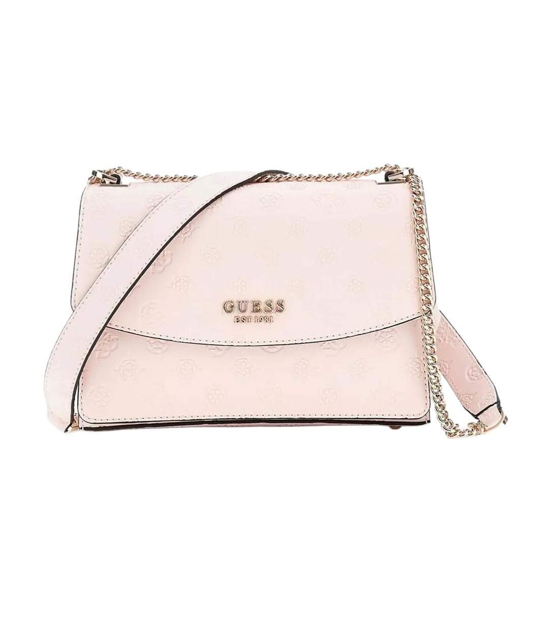 Sac à bandoulière rose pale femme guess phoebe-1