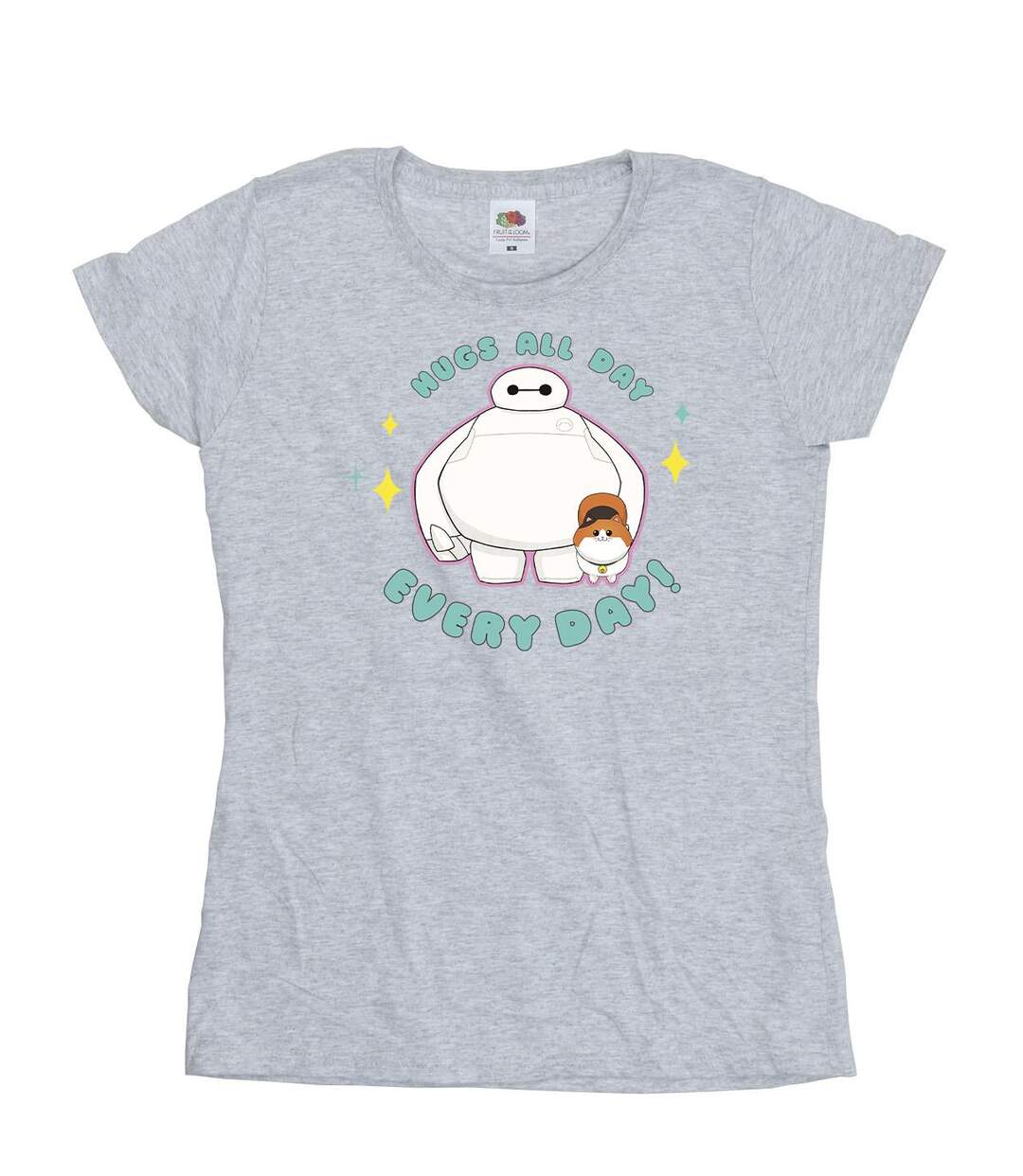 Disney - T-shirt BIG HERO BAYMAX HUGS EVERYDAY - Femme (Gris chiné) - UTBI13407-1