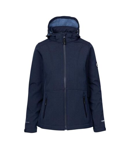 Womens/ladies Christine Dlx Soft Shell Jacket Navy Marl Trespass