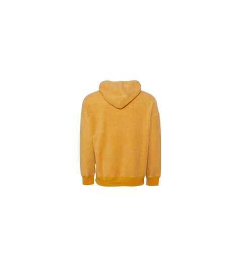 Unisex adult suedette pullover hoodie mustard yellow heather Bella + Canvas