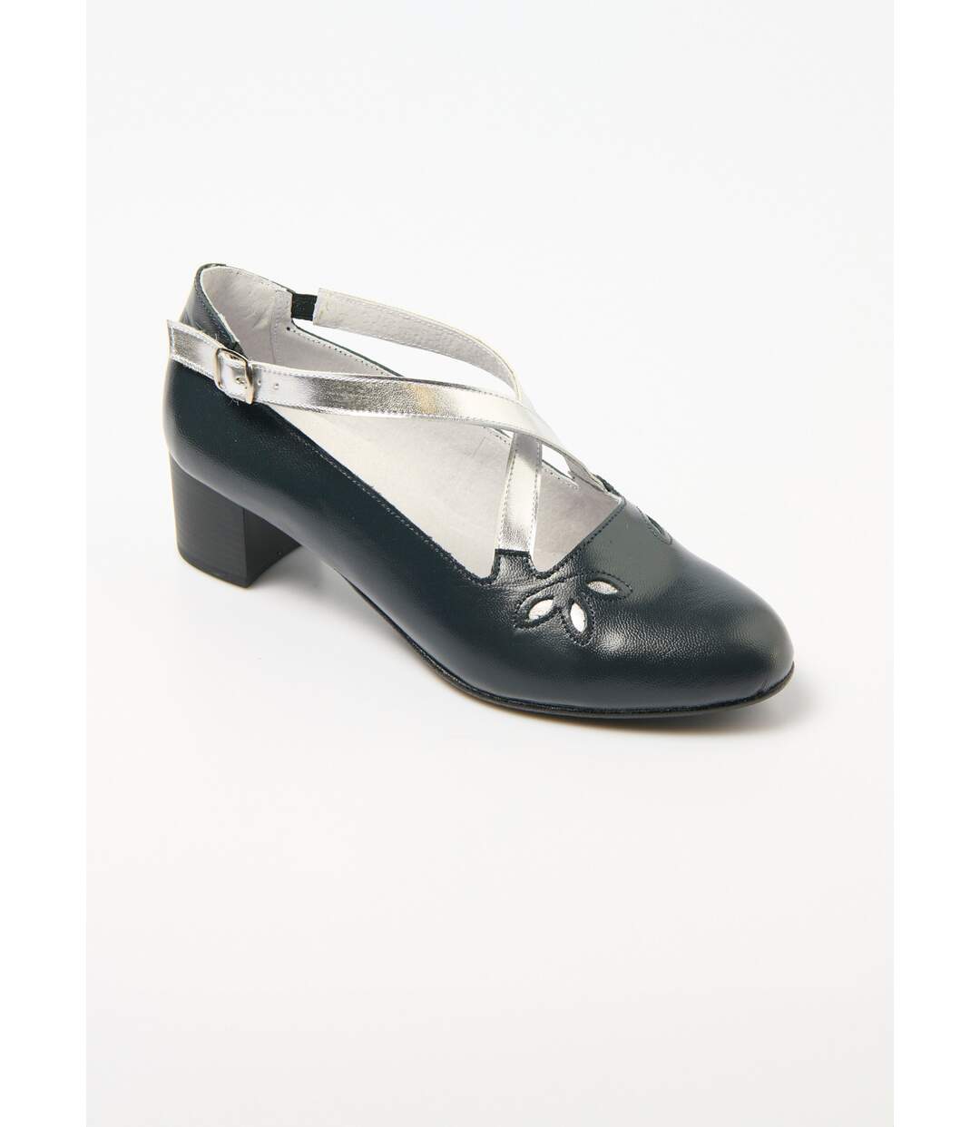 Escarpins brides croisées cuir largeur confort-1
