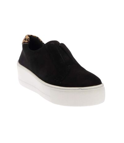 Womens/ladies ethoss leather platform trainers black Dune London