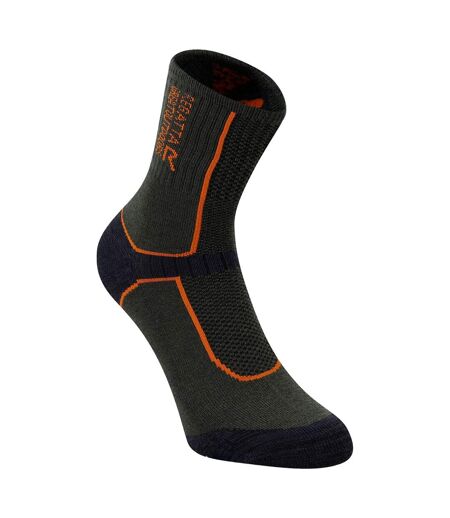 Chaussettes De Randonnée Homme Kaki Foncé Orange Regatta