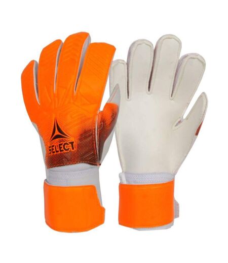 Childrens/kids Flexible Gripped Goalkeeper Gloves Orange Select