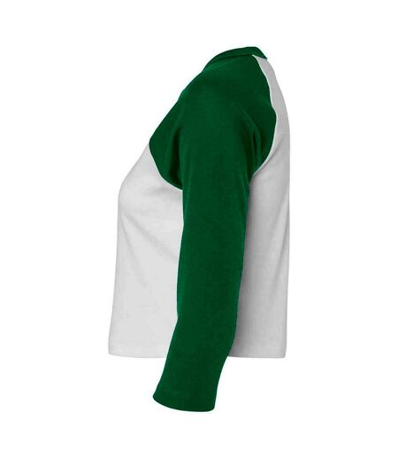 T-shirt femme blanc / vert kelly Bella + Canvas Bella + Canvas