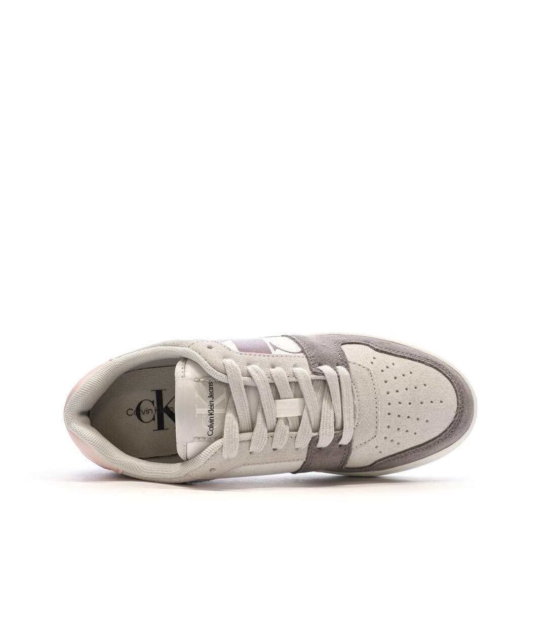 Baskets grises femme calvin klein jeans mushroom-4