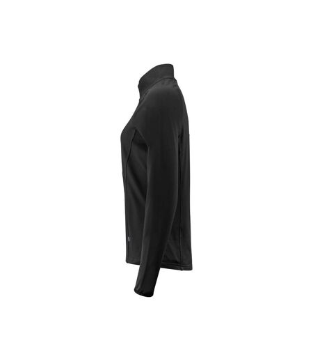 Womens/ladies Adapt Half Zip Fleece Top Black Cutter & Buck