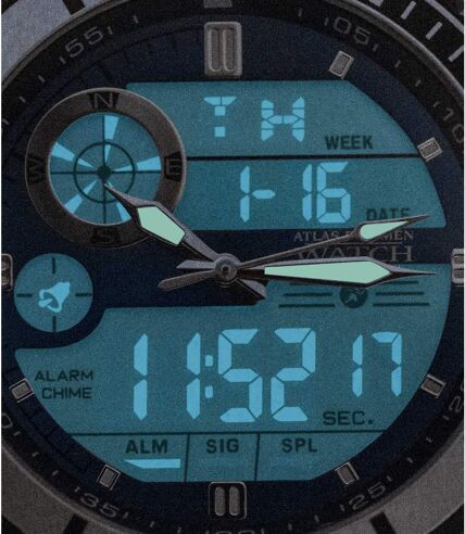 Zegarek analogowo-cyfrowy 2 wymienne bransolety