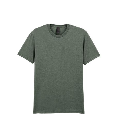 T-shirt Manches Courtes Homme Vert Kaki Chiné Gildan