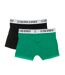 x2 boxers vert/noir homme le coq sportif camuset sport-2