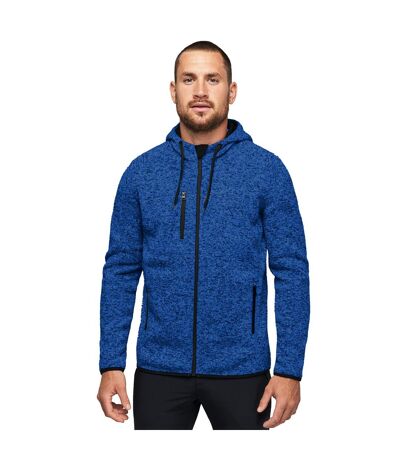 Proact Mens Heather Hooded Jacket (Light Royal Blue Melange) - UTPC3539