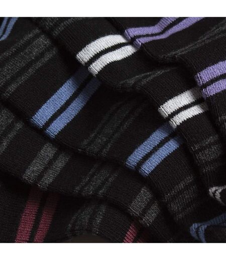 Farah - 10 Paires Chaussettes Bambou Hommes Socquettes Rayées