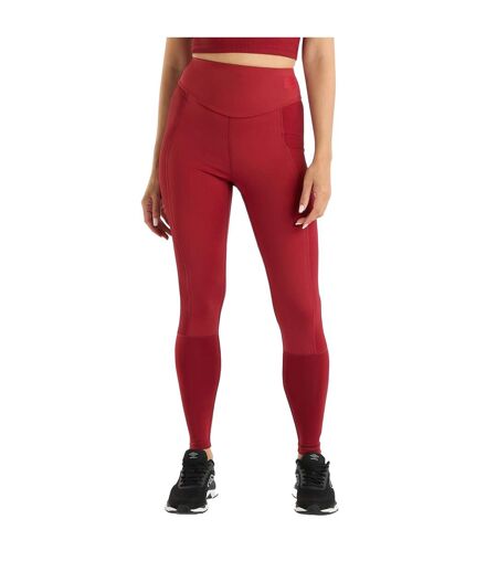 Womens/ladies pro 7/8 training leggings sundried tomato Umbro