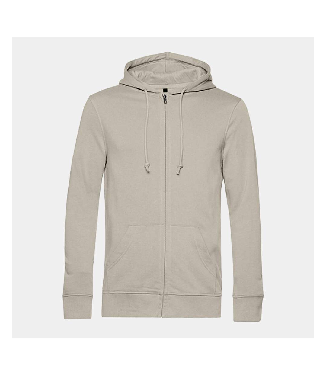 Veste à capuche organic homme blanc cassé B&C-1