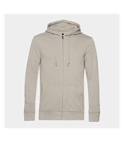 Veste à capuche organic homme blanc cassé B&C