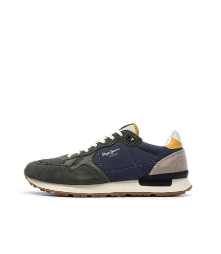 Baskets vertes homme pepe jeans brit prints