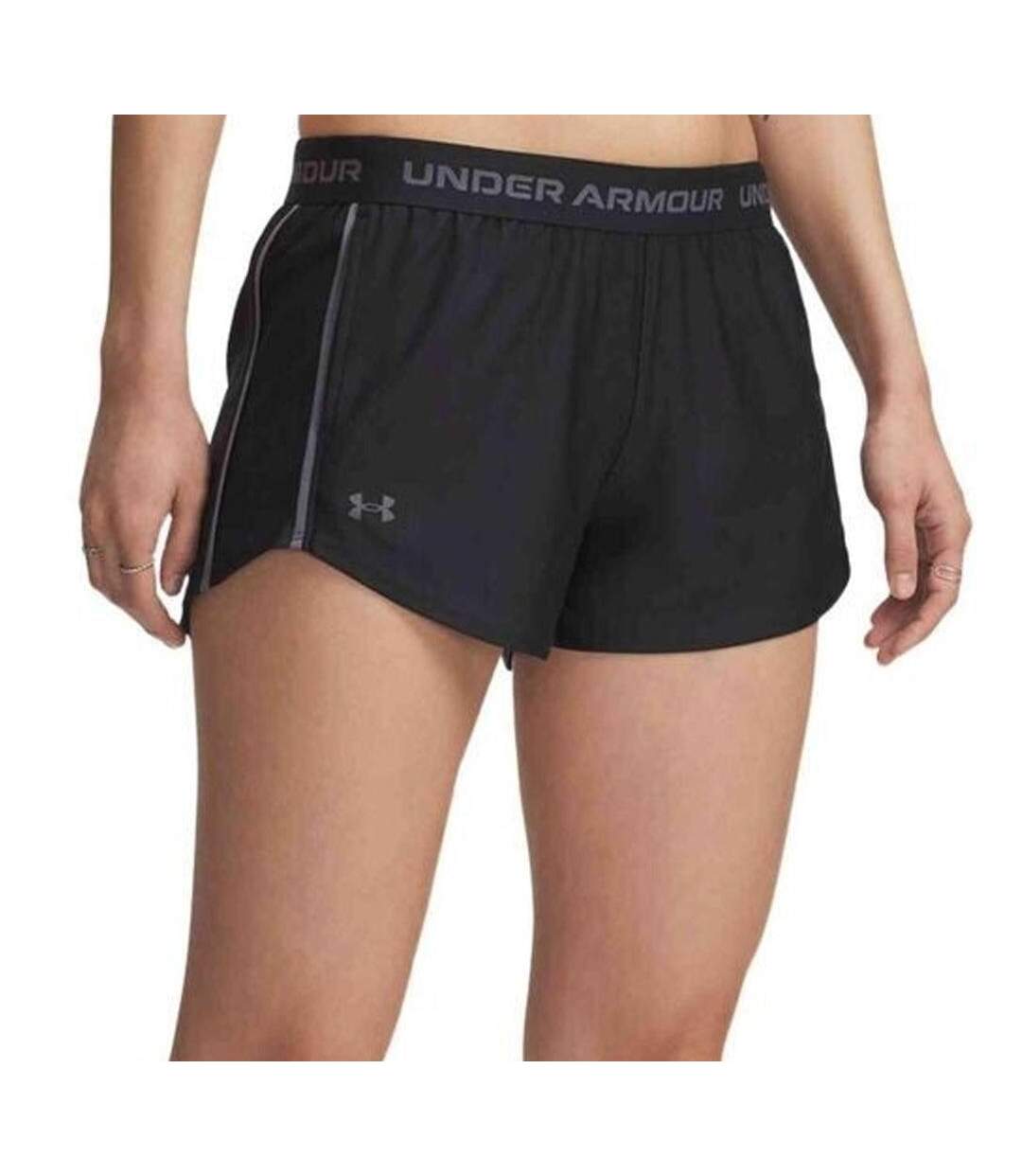 Short de sport noir femme under armour tech play-1