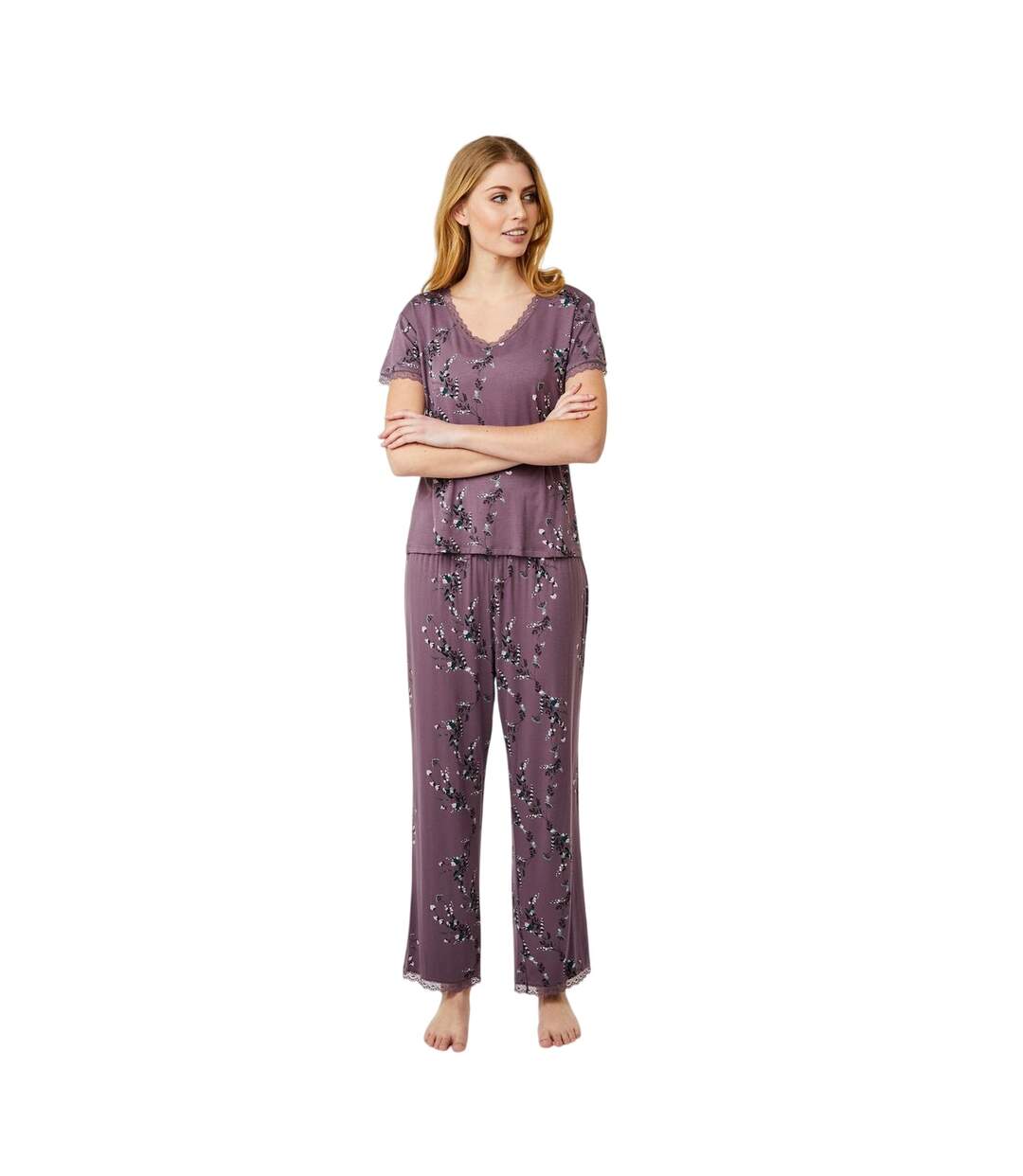 T-shirt Motif/style Floral Jordan Femme Violet CCDK Copenhagen-4