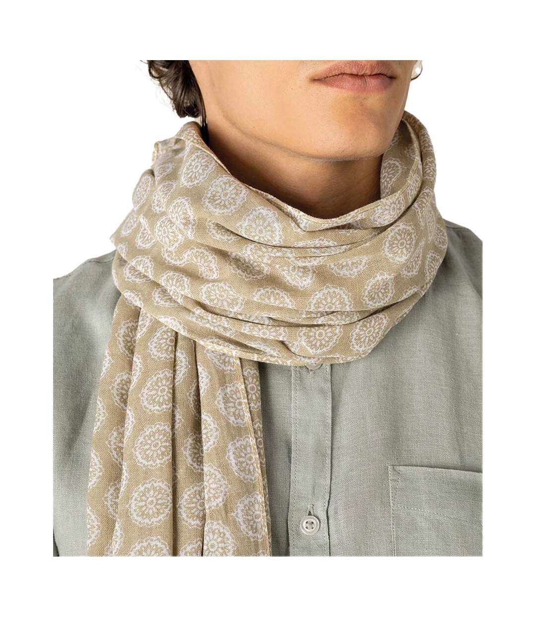 Écharpe Motif/style Médaillon Taille Unique Sable Spasso-3