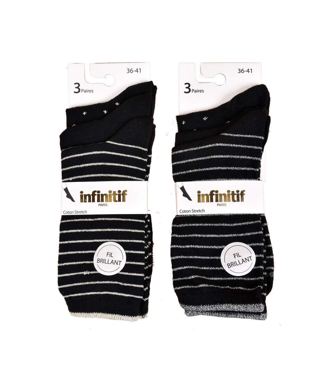 Chaussettes femme INFINITIF - Pack de 6-2