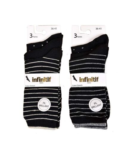 Chaussettes femme INFINITIF - Pack de 6