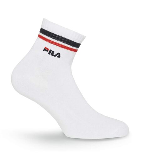 Lot 6 Paires de chaussettes Quarter homme Rayés et petit logo F9398 Fila