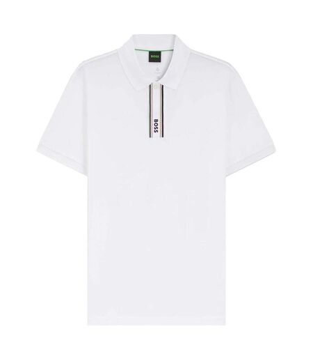 Polo Motif/style Logo Homme Blanc Boss