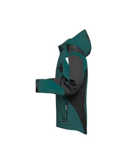 Veste Softshell Craftsmen Adulte Vert Foncé Noir James And Nicholson