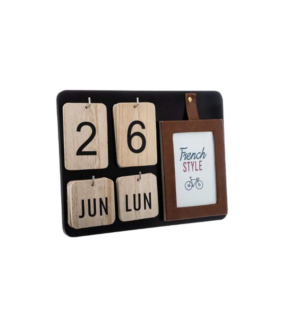 Cadre Décoratif Calendrier 30cm Naturel & Noir-1