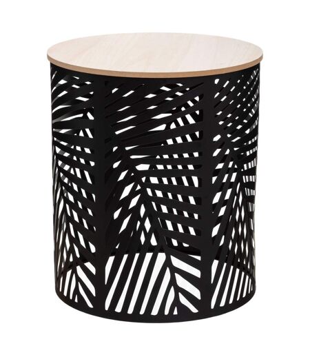 2 Tables d'appoint design métal bois Contempo - Noir