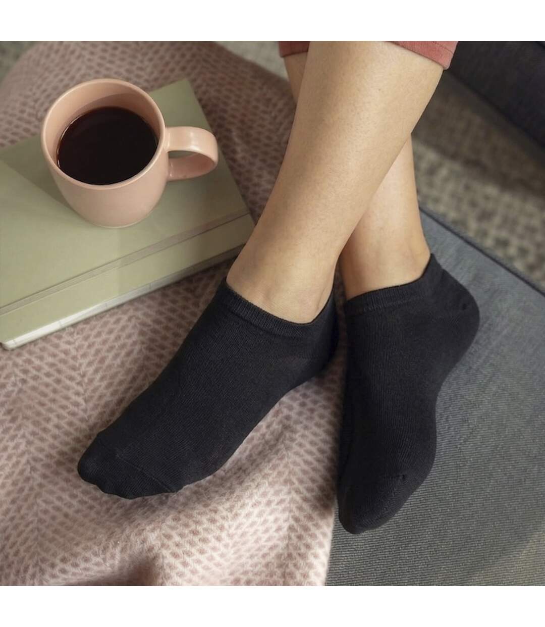 6 Pack Diabetic Trainer Socks for Women | Extra Wide Ankle Socks-5
