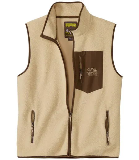 Mouwloos vest met sherpavoering