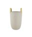 Vase Design en Céramique Shopping 25cm Blanc-2