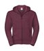 Mens authentic hooded sweatshirt burgundy Russell