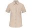 Chemise popeline manches courtes - Femme - K548 - beige angora-1