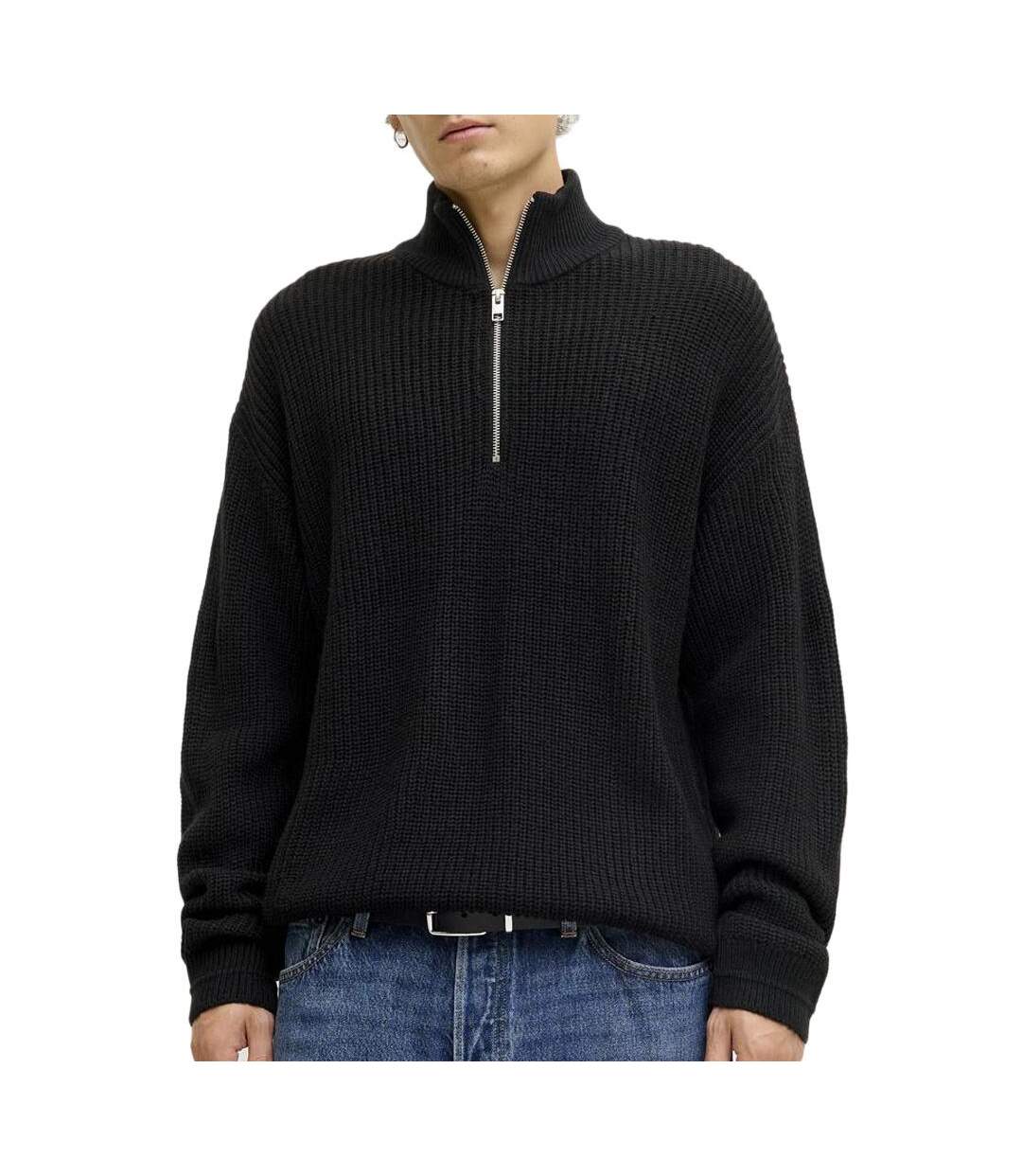 Pull noir homme jack & jones kaito-1